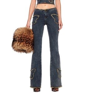 I.AM.GIA saffiyah low rise butterfly jeans size small